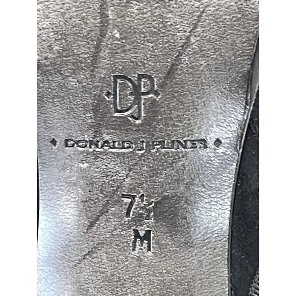 Donald J Pliner Black Suede Leather Kitten High Heels Pumps Shoes Women’s Sz 7.5 - Picture 8 of 11